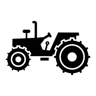Traktör ikonu. Vektör illüstrasyonu