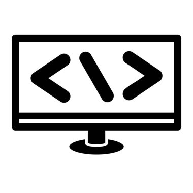 Bilgisayar. Web simgesi vektör illüstrasyonu