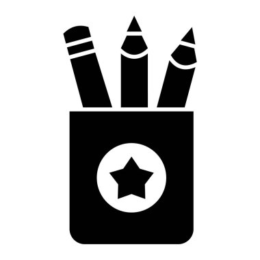 Kalemler. Web simgesi basit illüstrasyon