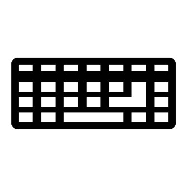 Klavye. Web simgesi basit illüstrasyon