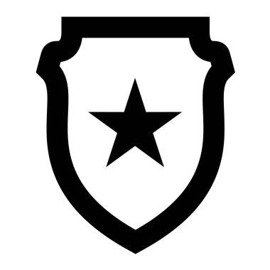 Kalkan. Web simgesi basit illüstrasyon