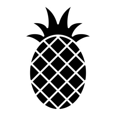 ananas ikonu vektör illüstrasyonu