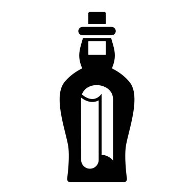 Şişe. Web simgesi basit illüstrasyon