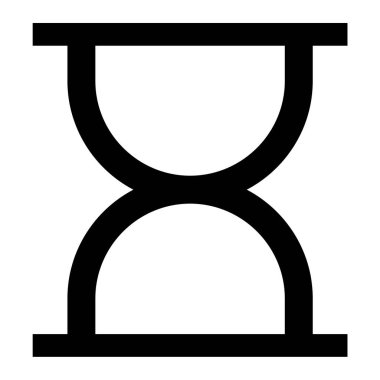 Kum saati. Web simgesi basit illüstrasyon