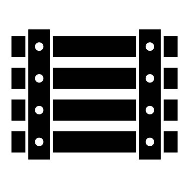 Ahşap çit ikonu. vektör illüstrasyonu