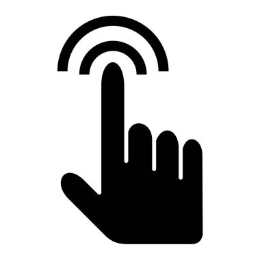 Ekrana dokun. Basit illüstrasyon