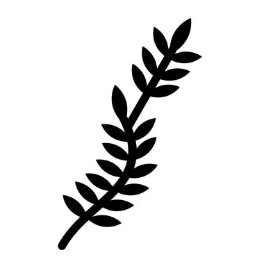 Buğday ikonu. siyah ve beyaz resimleme.