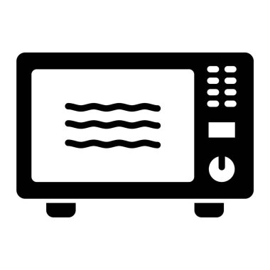 mikrodalga fırın düz vektör simgesi