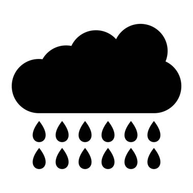 Yağmur. Web simgesi basit illüstrasyon