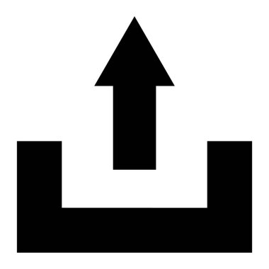 Ok 'u yükle. Basit illüstrasyon