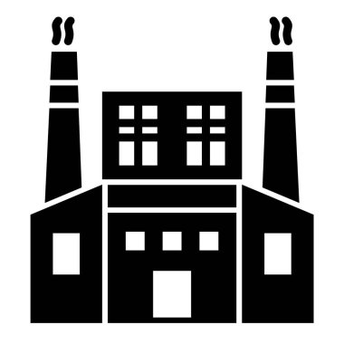 Fabrika. Web simgesi basit illüstrasyon