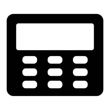 Hesap makinesi. Web simgesi vektör illüstrasyonu