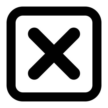 İptal et. Web simgesi basit illüstrasyon