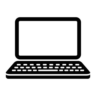 dizüstü bilgisayar simgesi. düz dizayn