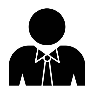 İş adamı ikonu. Web için insan vektör simgelerinin basit illüstrasyonu