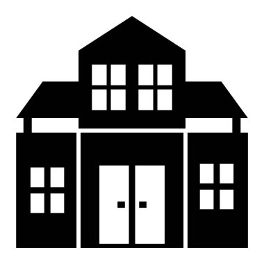 Bina. Web simgesi basit illüstrasyon