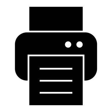 Yazıcı. Web simgesi basit illüstrasyon