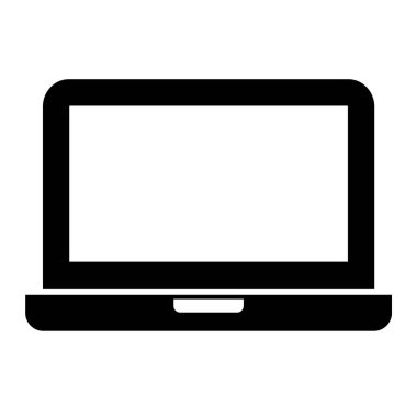 dizüstü bilgisayar simgesi. düz tasarım biçim vektör çizimi