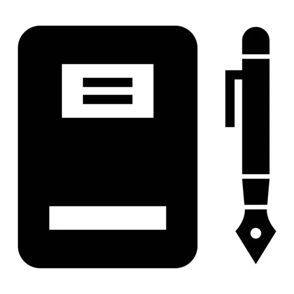 Notebook Pen Web Icon Simple Illustration — Archivo Imágenes Vectoriales