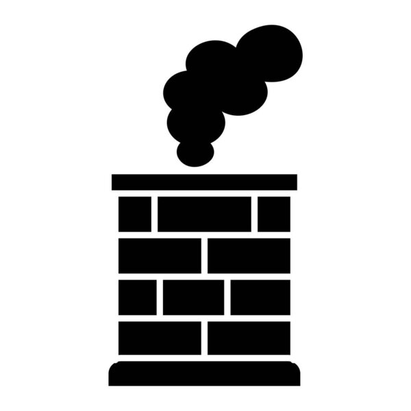 chimney icon. simple illustration of fire vector icons for web