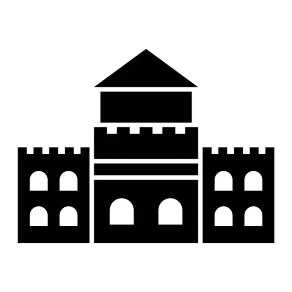 Castle Webová Ikona Jednoduchá Ilustrace — Stockový vektor