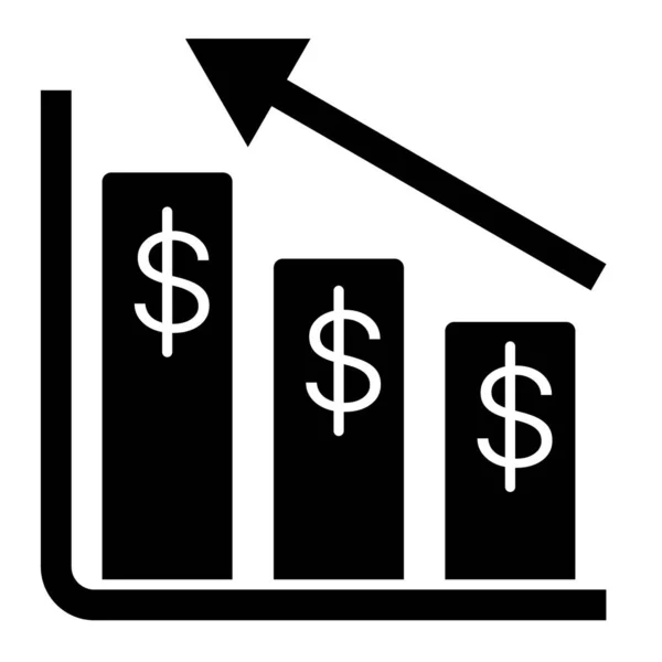 Crescita Finanziaria Icona Web — Vettoriale Stock