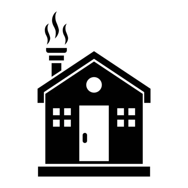 Fire Icon Vector Isolated White Background House Transparent Sign — Stockvector