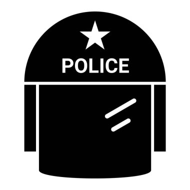 Bir polis simgesinin vektör illüstrasyonu