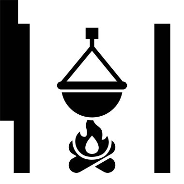 kamp vektörü simgesi modern basit tasarım