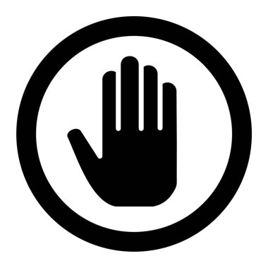 Dur işareti. Web simgesi