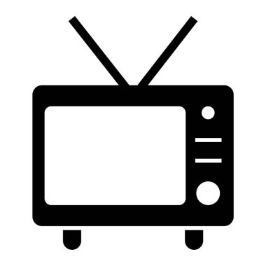 Televizyon. Web simgesi basit illüstrasyon