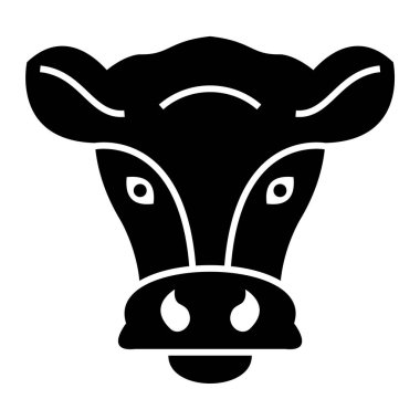 İnek Kafa. Basit illüstrasyon