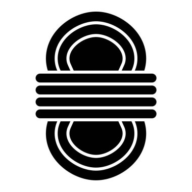 Tek bir siyah beyaz simgesinin vektör illüstrasyonu