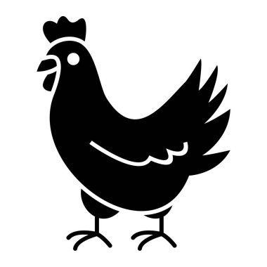 tavuk logosu vektör illüstrasyon tasarımı