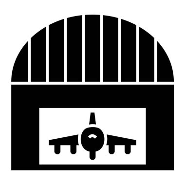 Havaalanı. Web simgesi basit illüstrasyon