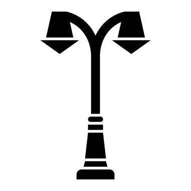 Sokak lambası simgesi, vektör illüstrasyonu