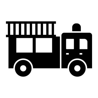 Otobüs. Web simgesi basit tasarım