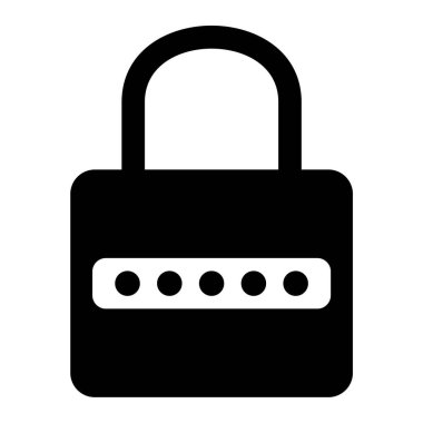 Kilit. Web simgesi basit illüstrasyon