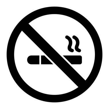Sigara ikonu yok. Web için sigara vektörü simgelerinin bulunmamasının basit bir gösterimi