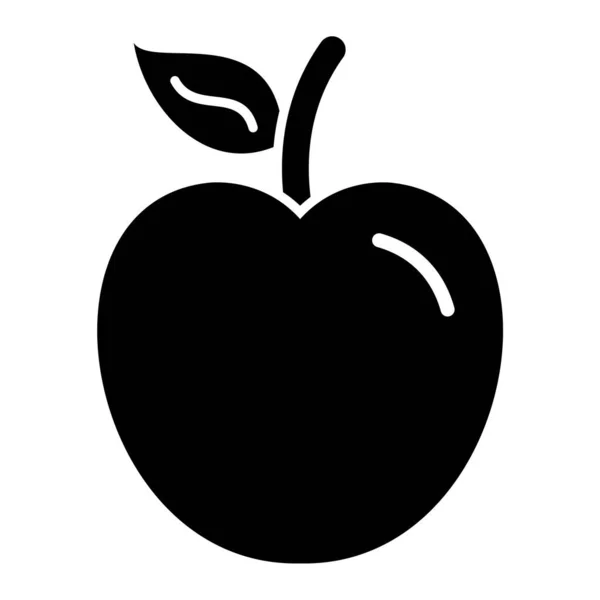 Pomme Icône Web Illustration Simple — Image vectorielle