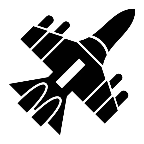 Ikona Rakety Jednoduchá Ilustrace Satelitních Vektorových Ikon Pro Web — Stockový vektor