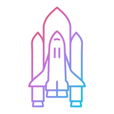 roket fırlatma simgesi vektör illüstrasyon tasarımı