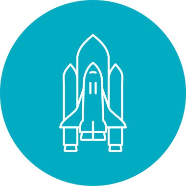 roket ikonu vektör illüstrasyonu