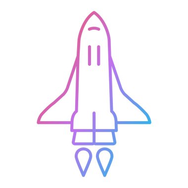 roket ikonu vektör illüstrasyonu