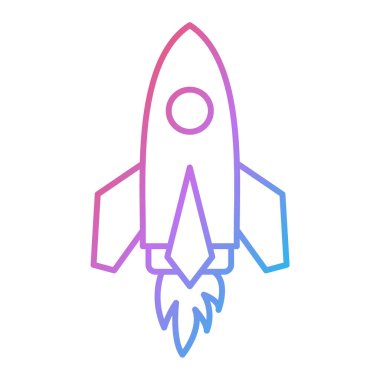 roket ikonu vektör illüstrasyonu