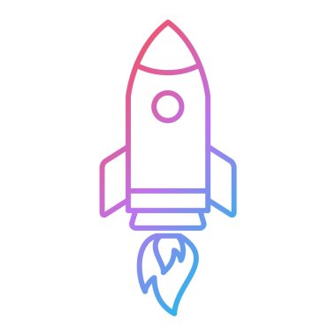 roket ikonu vektör illüstrasyonu