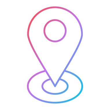 konum pin simgesi vektör illüstrasyonu