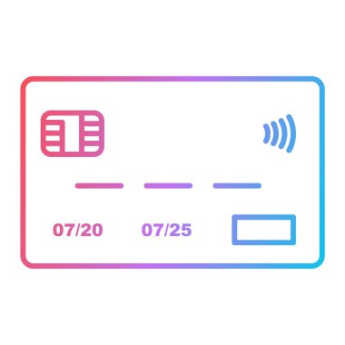 Kredi kartı vektör simgesi
