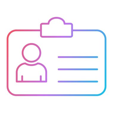 ID kart simgesi vektör illüstrasyonu