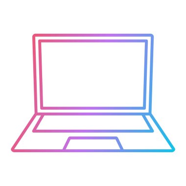 teknoloji ve bilgisayar vektör illüstrasyonlu dizüstü bilgisayar